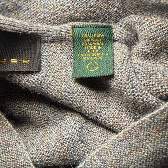 Ike Behar Men’s Baby Alpaca and Wool Sweater Classic Soft New Condition Size L - Picture 9 of 10